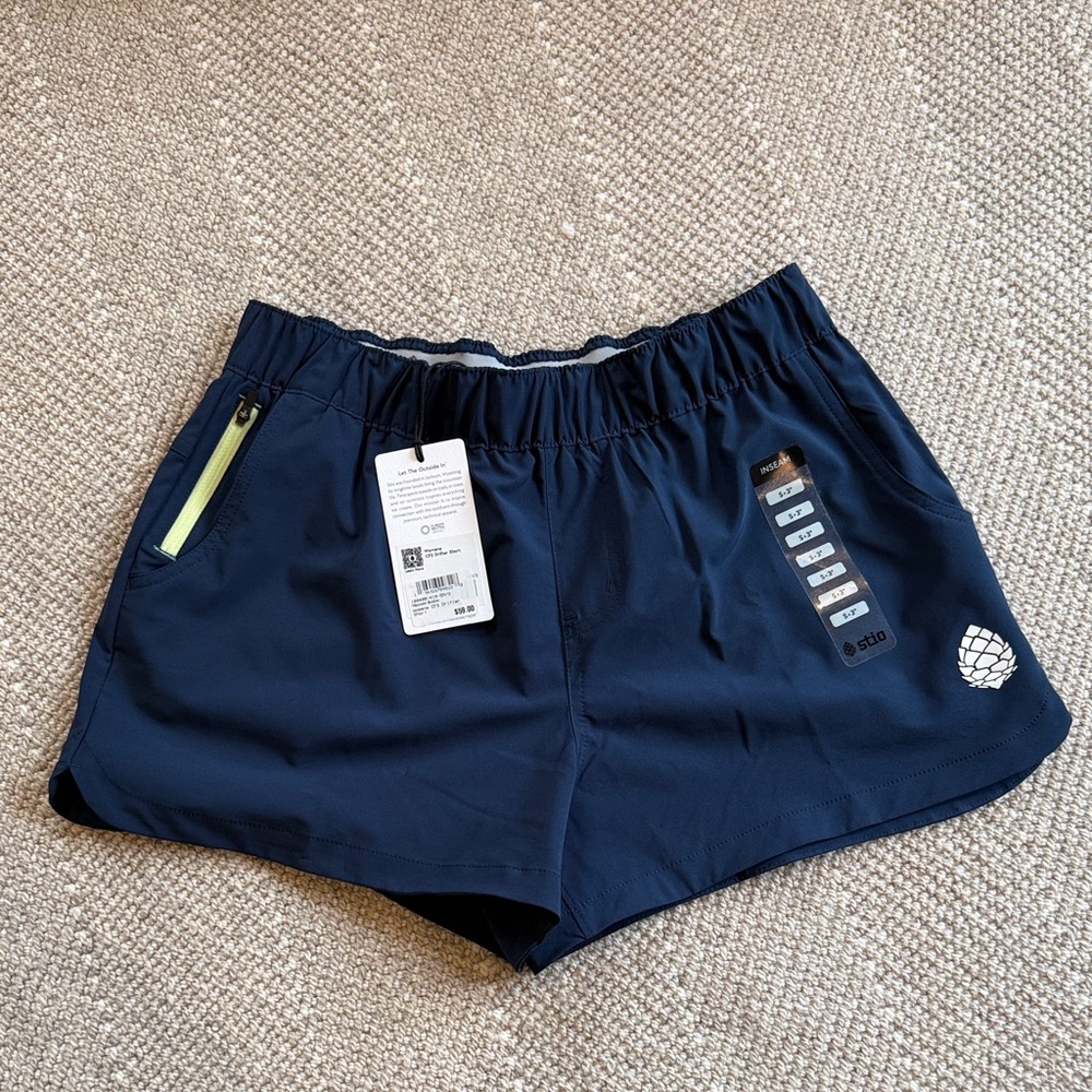 Women's Stio Navy Blue CFS Drifter Shorts